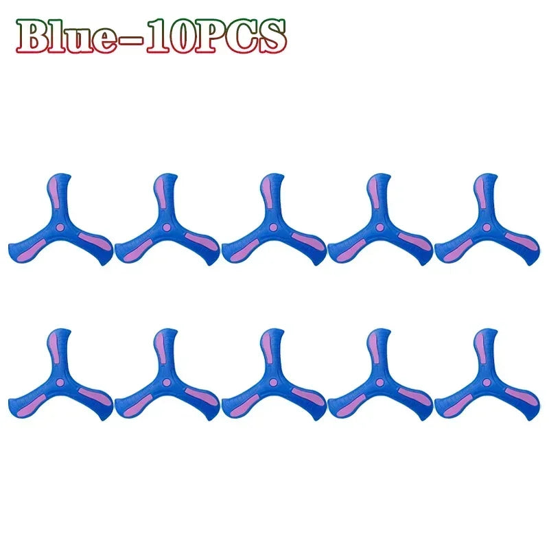 Soft Foam Three-Leaf Boomerang Flying Disc for Kids & Adults, Beginner-Friendly Outdoor Throwing Toy