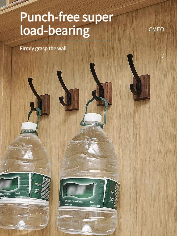 Aluminum Adhesive Robe Hook - Wall-Mounted Viscose Hook for Towels, Coats and Bags (1-3 Hooks)