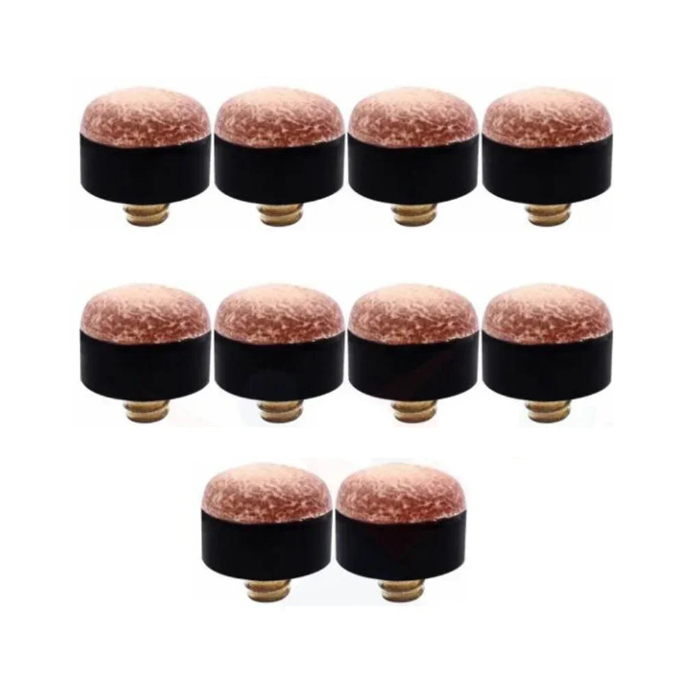5/10 Pack Screw-In Pool Cue Tips 10mm-13mm (0.39-0.51 in) Snooker Billiards Replacement Leather Tips