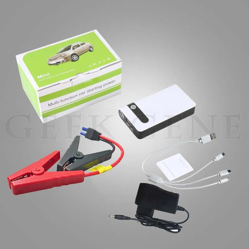 2000A Portable 12V Car Jump Starter & 44.4Wh Power Bank — Battery Booster Charger with USB, LED Flashlight, SOS, Start Petrol up to 4.0L Diesel up to 3.0L
