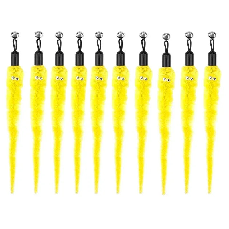 Interactive Cat Feather Toy Refill Kit – Feather Birds, Faux Worm & Foam Ball with Bell for Kittens