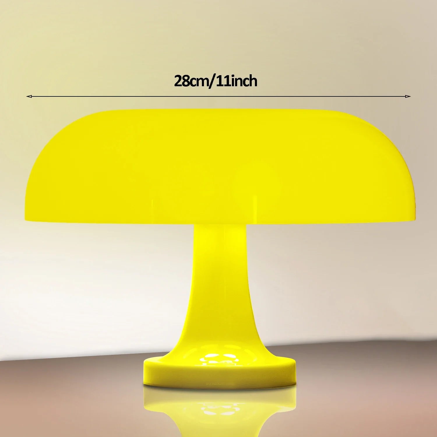 Mushroom Table Lamp Modern Bauhaus Bedside LED Lamp USB-C Rechargeable 3-Color Dimmable Orange