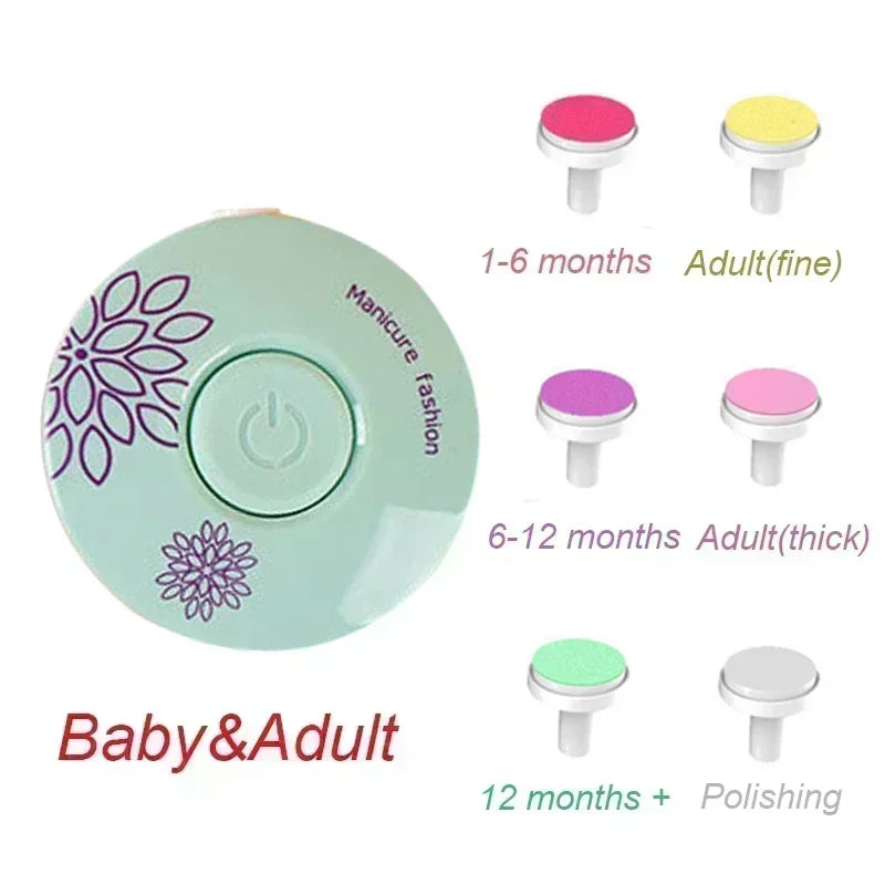 Electric Baby Nail Trimmer and Polisher, Safe Infant Nail File Kit for Newborns and Toddlers