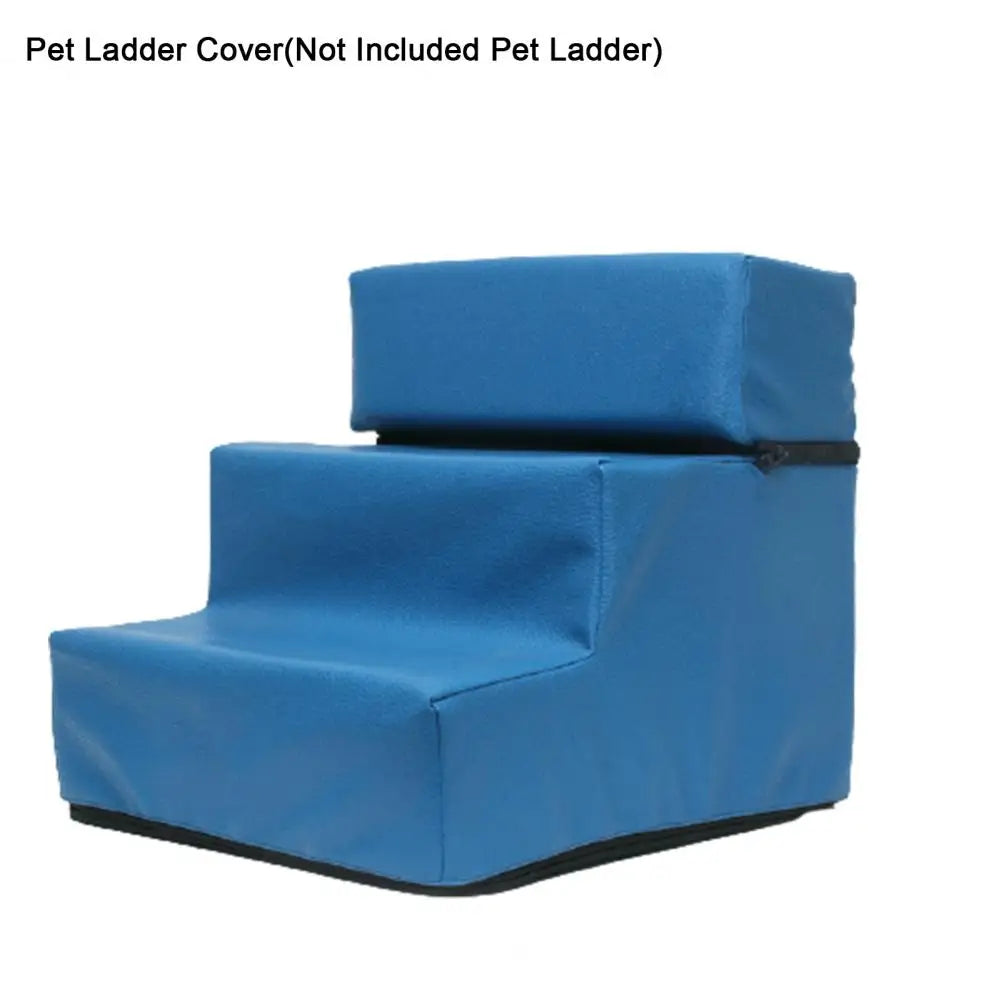 Detachable 3-Step Pet Stair Cover - Anti-Slip Faux Leather & Mesh Ramp Case, 11.8 x 11.8 x 13.8 in / 30 x 30 x 35 cm