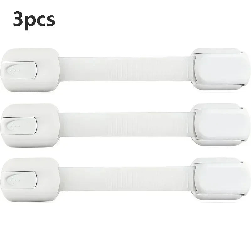 Baby Safety Cabinet Locks – Adhesive Childproof Drawer & Door Latches, Secure Strap Locks for Cabinets & Drawers