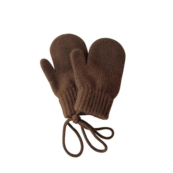 Kids Wool Winter Mittens Candy-Colored Knitted Gloves for 1-4 Years (14.5 x 9 cm / 5.7 x 3.5 in)