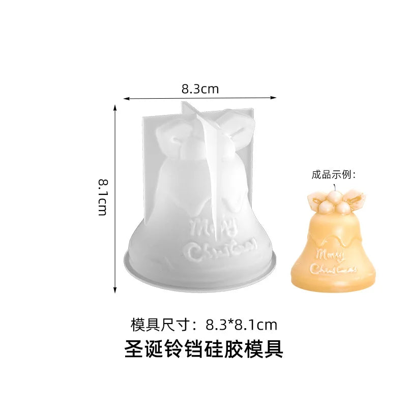 3D Christmas Tree Silicone Mold for Candle Making, Soap, Resin & Baking DIY Holiday Craft Kit