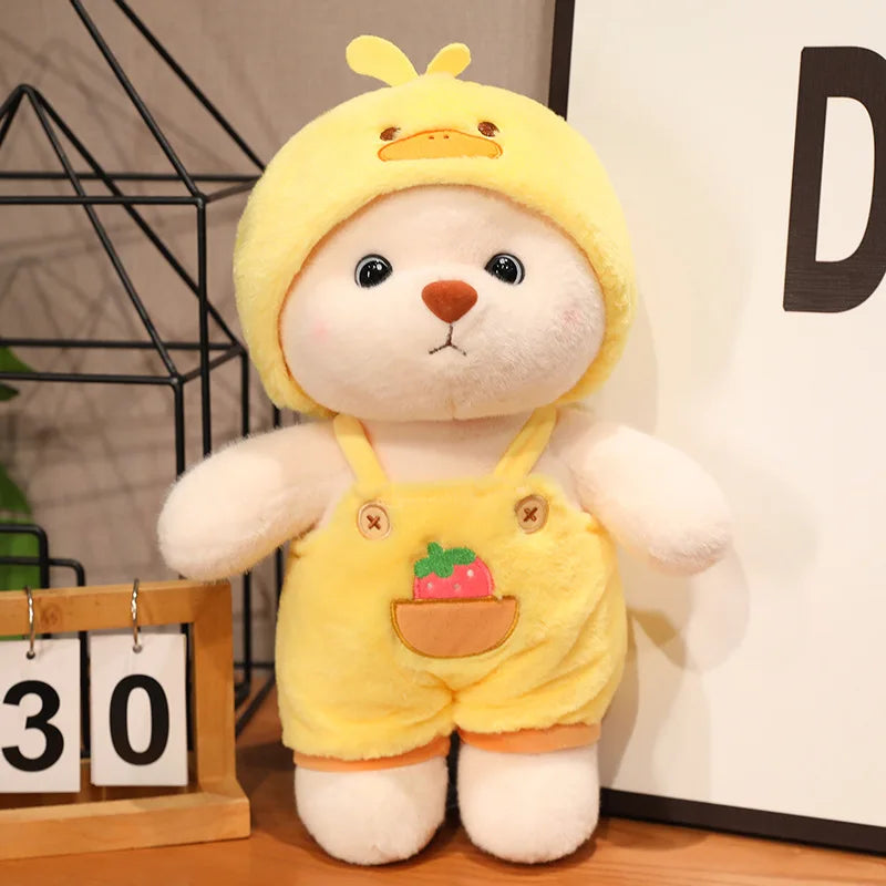 25/35cm (9.8/13.8 in) Anime Cosplay Joint Plushies Bear, Bunny, Duck, Shark and Pig Soft Stuffed Dolls for Girls