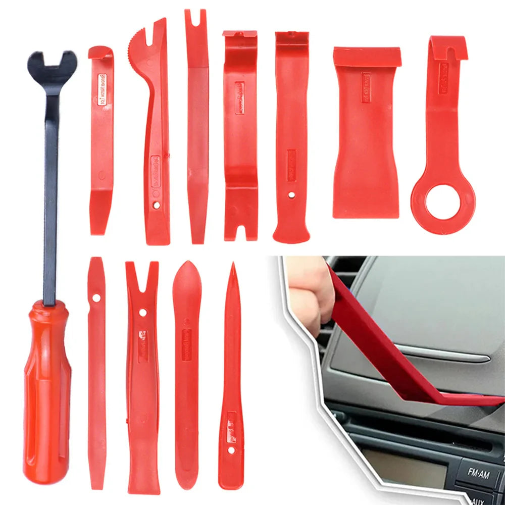 Car Interior Trim Removal Tool Kit — Non-Scratch Pry Tools for Door Clips, Fasteners, Dashboards & Audio Panels