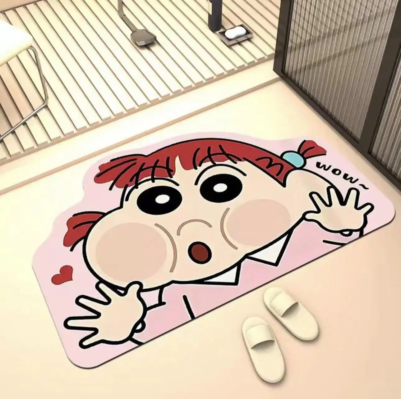 Cartoon Anime Quick-Dry Bath Mat – Soft Absorbent Shower Rug for Bathroom & Home Gifts