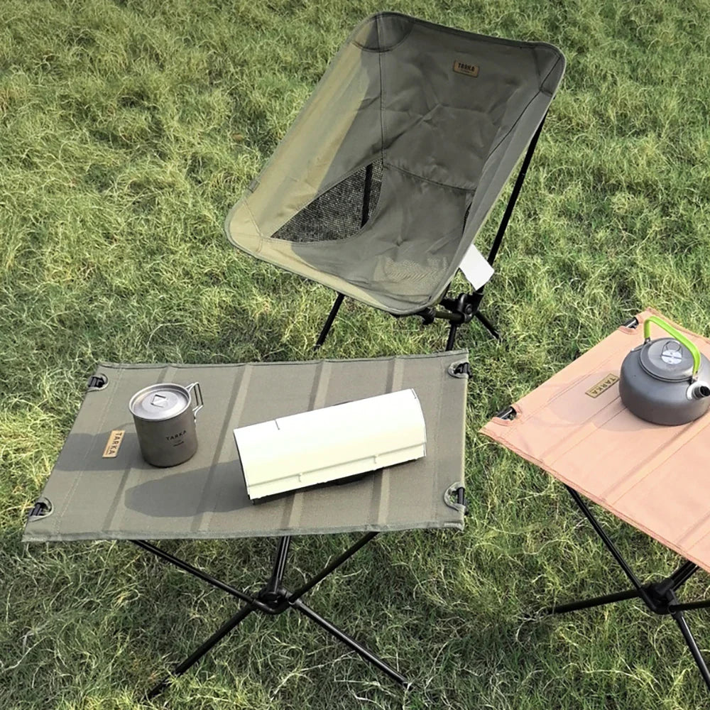 Portable Folding Camping Table Lightweight Oxford Fabric & Aluminum Picnic Desk for Outdoor Fishing Hiking