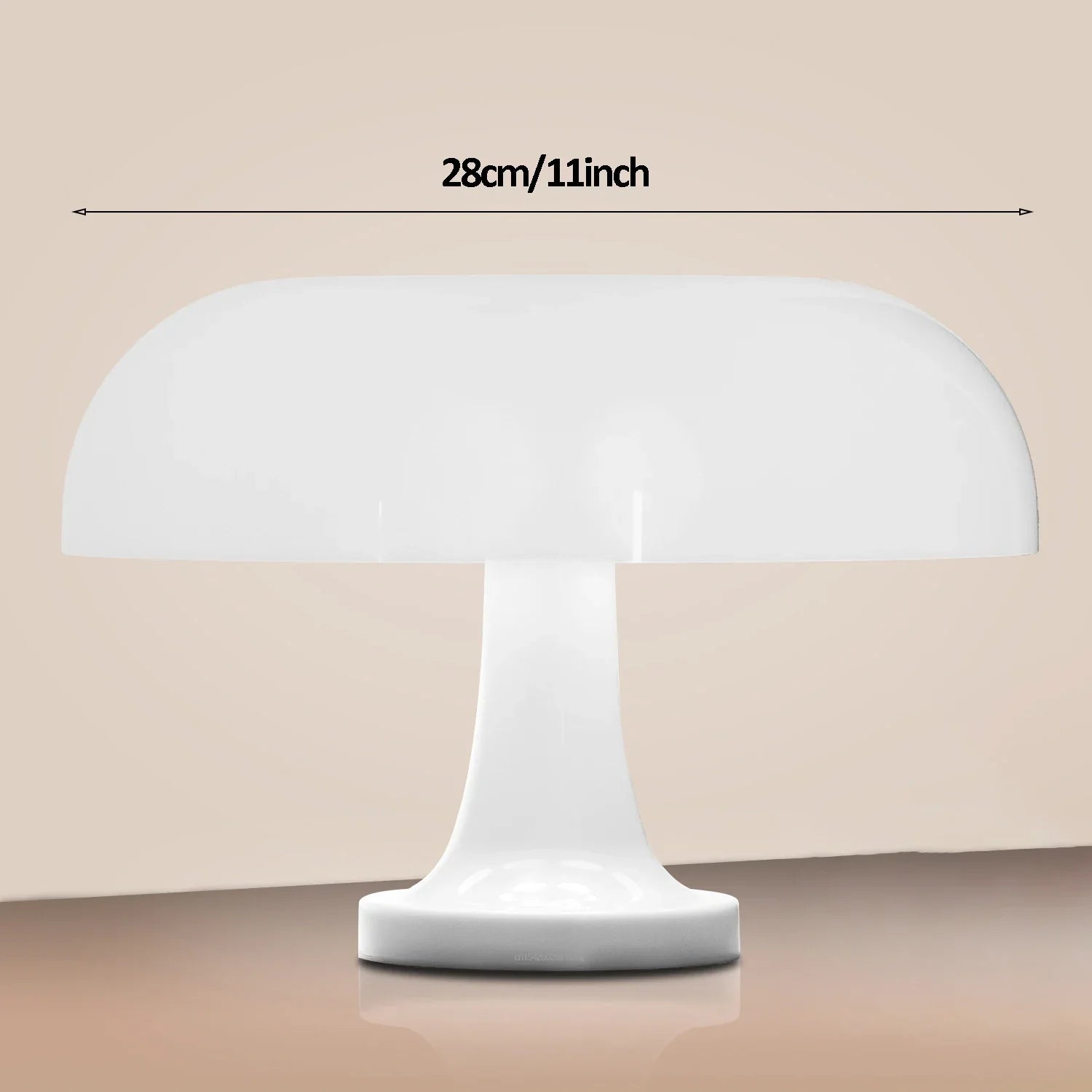 Mushroom Table Lamp Modern Bauhaus Bedside LED Lamp USB-C Rechargeable 3-Color Dimmable Orange