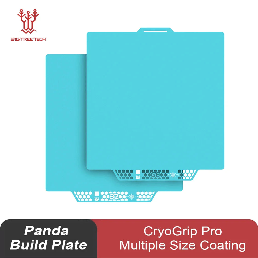 CryoGrip Pro Double-Sided Spring Steel Build Plate — No-Clog Glacier/Frostbite Coating, Multiple Sizes 180–350 mm (7.1–13.8 in)