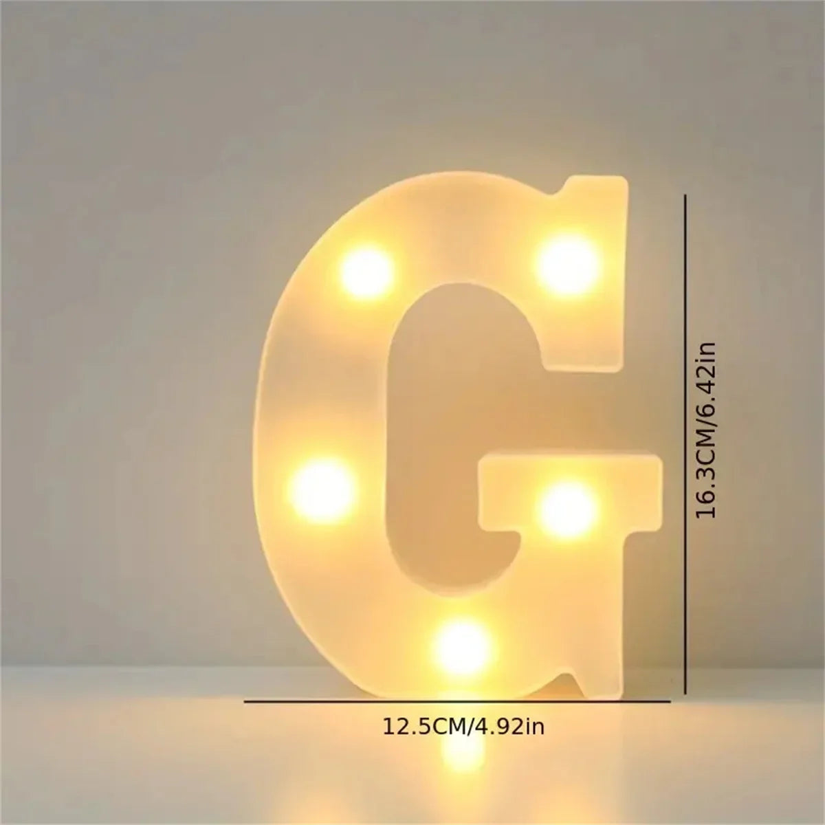 16cm (6.3 in) LED Marquee Letter & Number Light - Battery-Operated Night Lamp for Home, Wedding, Bar & Party Decor