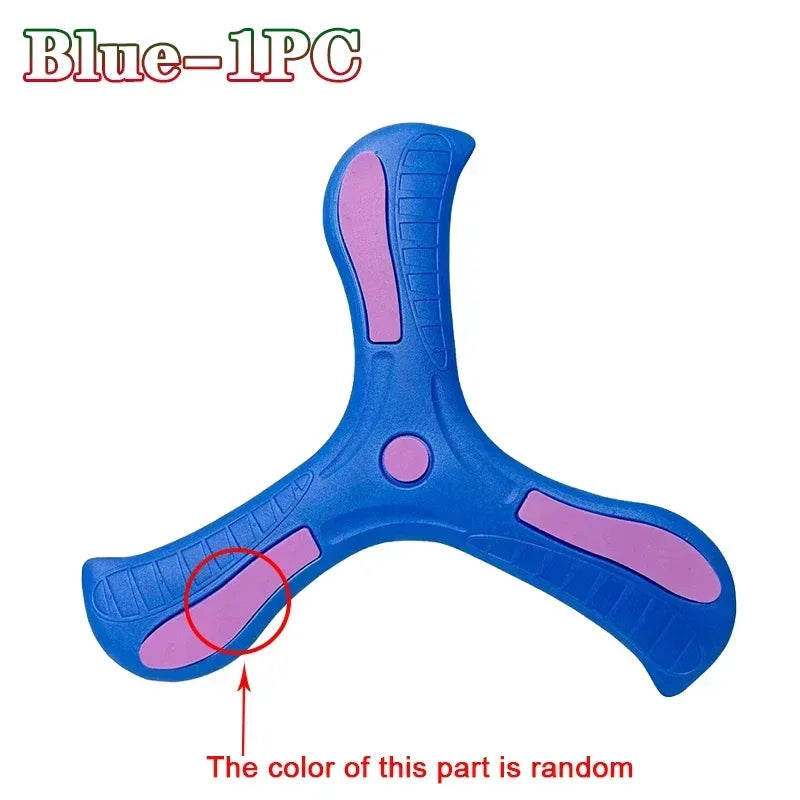 Soft Foam Three-Leaf Boomerang Flying Disc for Kids & Adults, Beginner-Friendly Outdoor Throwing Toy