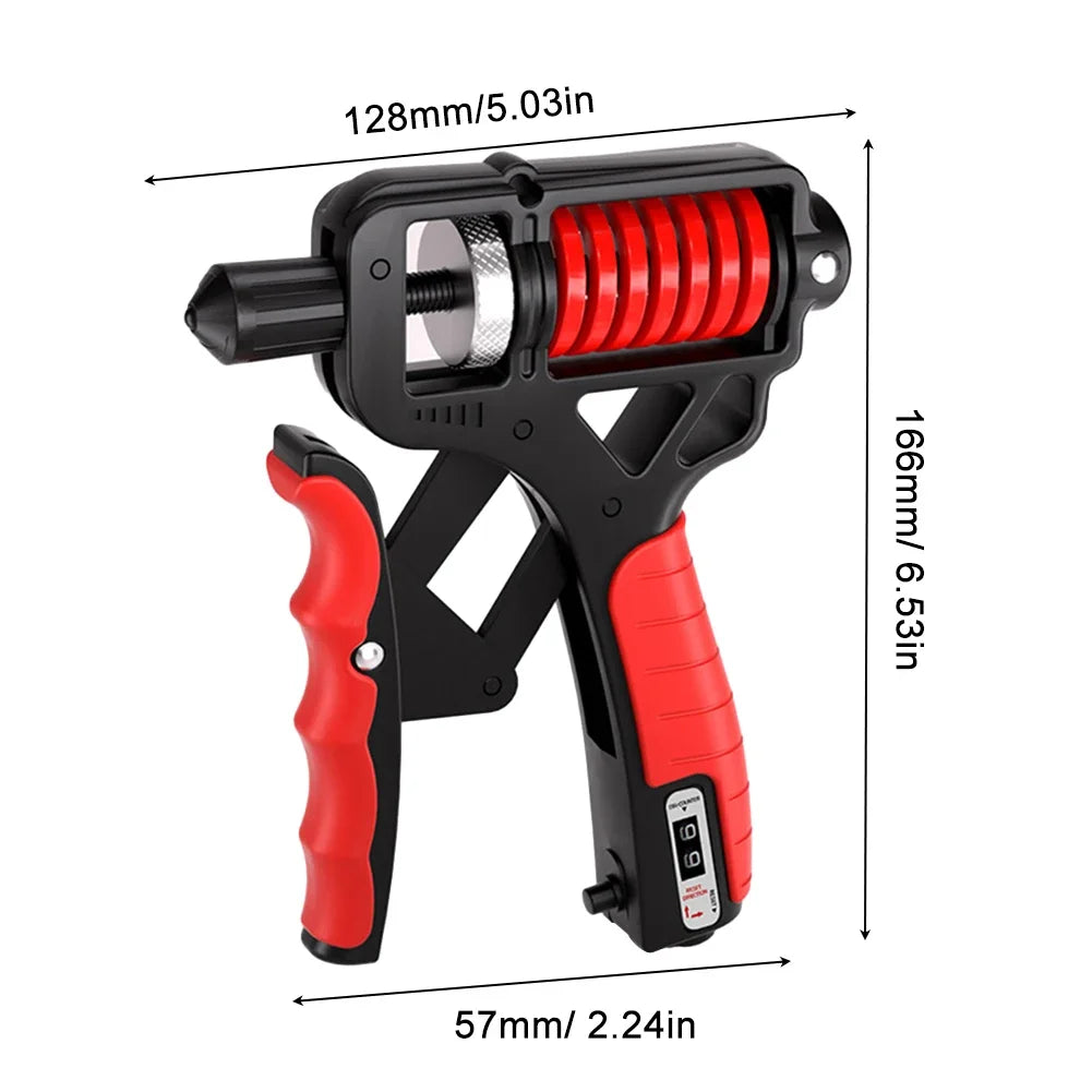 Adjustable Hand Grip Strengthener 5–165 kg (11–364 lb) Nonslip Hand Gripper with Mechanical Counter — Wrist, Finger & Forearm Trainer