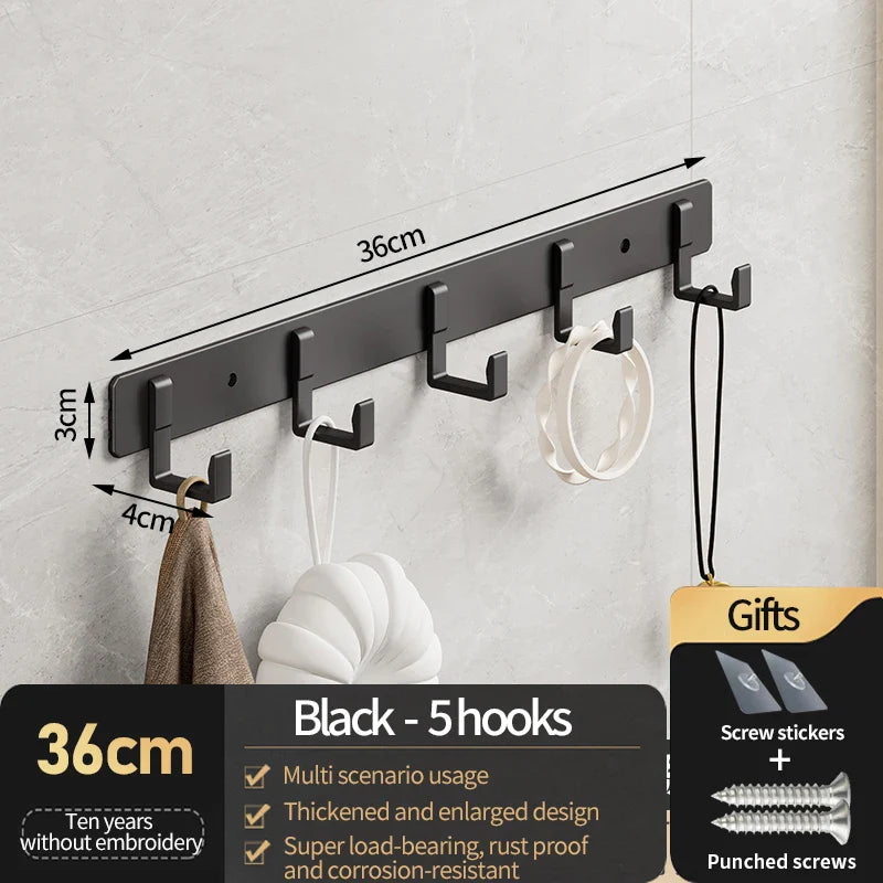 Heavy Duty Aluminum Wall Hooks for Coats & Bags, Entryway, Closet & Wardrobe Robe Hooks (1-3 Pack)