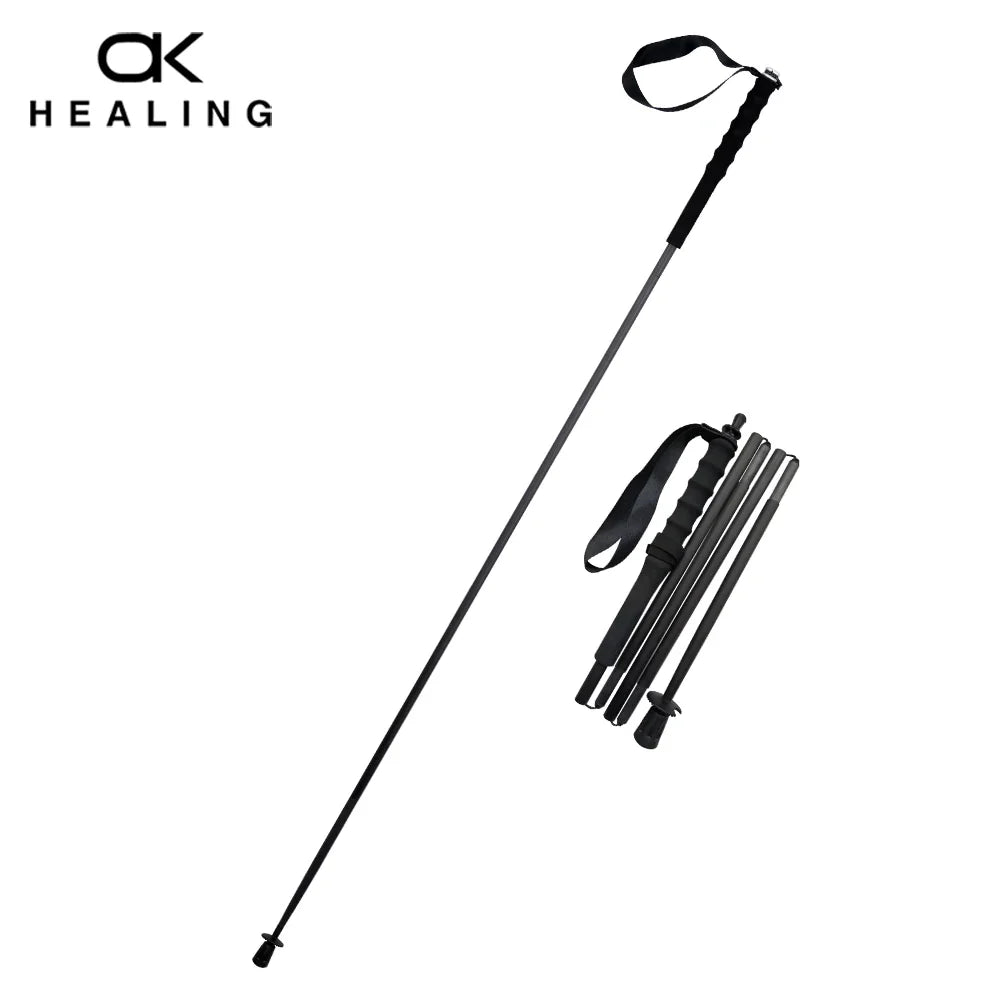 Ultra-Light Foldable Carbon Fiber Trekking Poles – Adjustable 110–130 cm (43–51 in) – 115–126 g Lightweight Hiking Walking Sticks