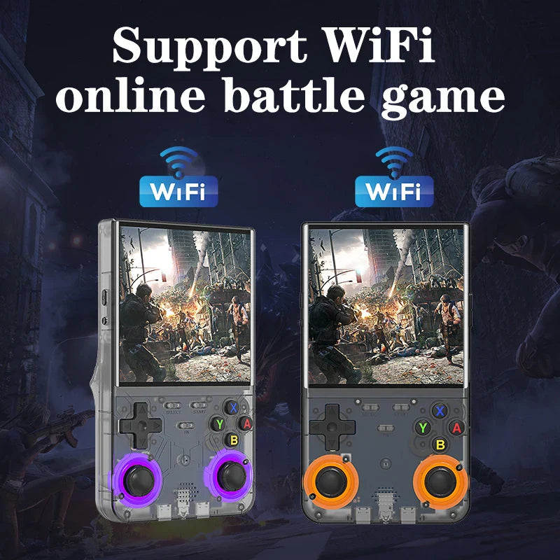 Portable Handheld Game Console 4.0-inch (10.16 cm) IPS 720×720, 3500mAh, WiFi, RGB Lighting, Dual Joysticks, 20,000 Games, External Controller Support