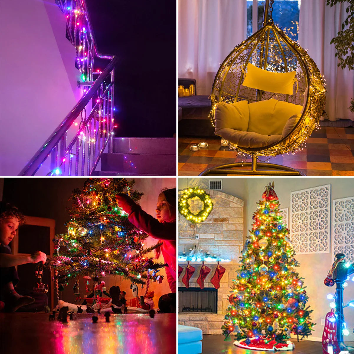 24V Outdoor LED Fairy String Lights – 10m/20m/30m/50m/100m (33ft/66ft/98ft/164ft/328ft) Warm White/White/Multicolor, IP65 Waterproof, 8 Modes