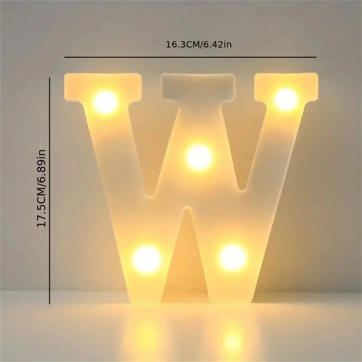 16cm (6.3 in) LED Marquee Letter & Number Light - Battery-Operated Night Lamp for Home, Wedding, Bar & Party Decor