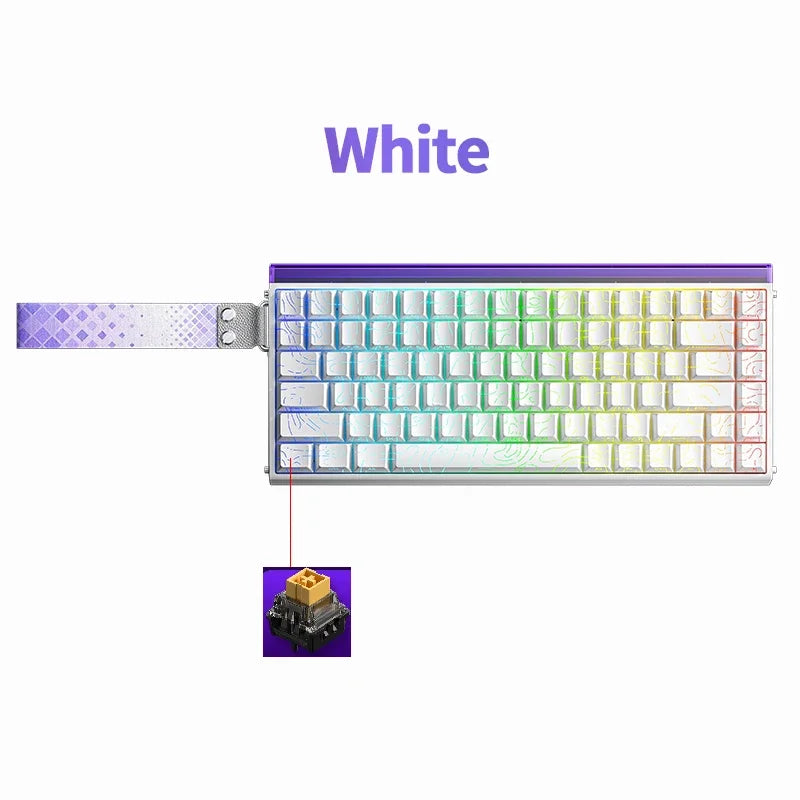 84-Key Magnetic Hot-Swap Wired Mechanical Gaming Keyboard, RGB Music Reactive, 8K (8000Hz) Polling, PBT Keycaps