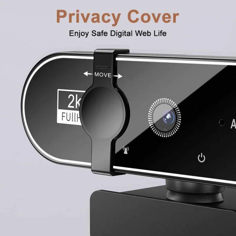 4K USB Webcam with Autofocus & Built-in Microphone — 3840x2160 (4K) & 1080P Streaming Camera for PC/Laptop