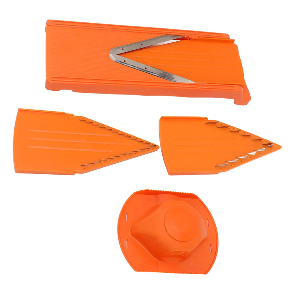 V-Blade Mandoline Vegetable Cutter – Manual Kitchen Slicer with Hand Guard & 3 Stainless Steel Blades