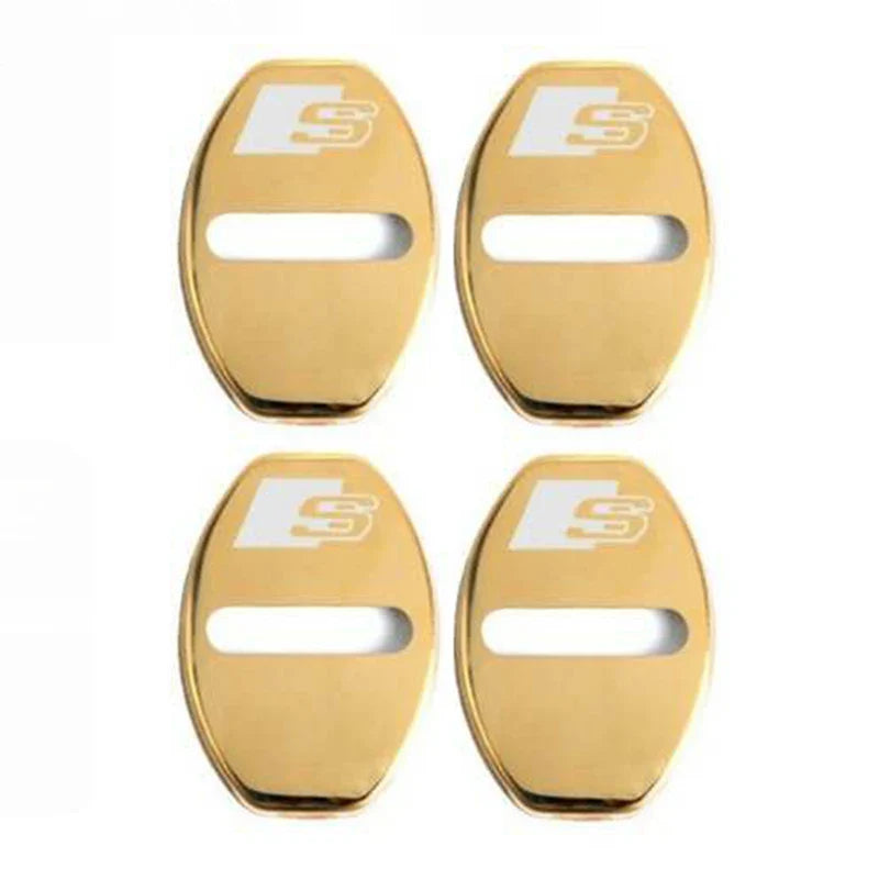 4-Pack Car Door Lock Cover Caps for S-Line A3 A4 A5 A6 A7 Q2 Q3 Q5 Q5L Q7 TT RS Series Alloy Door Lock Protectors (4pcs)