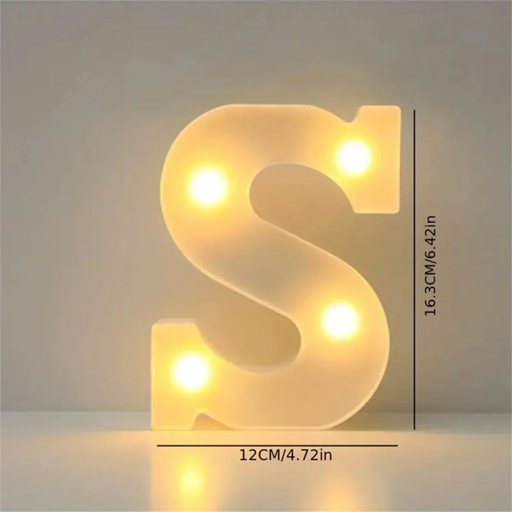 16cm (6.3 in) LED Marquee Letter & Number Light - Battery-Operated Night Lamp for Home, Wedding, Bar & Party Decor