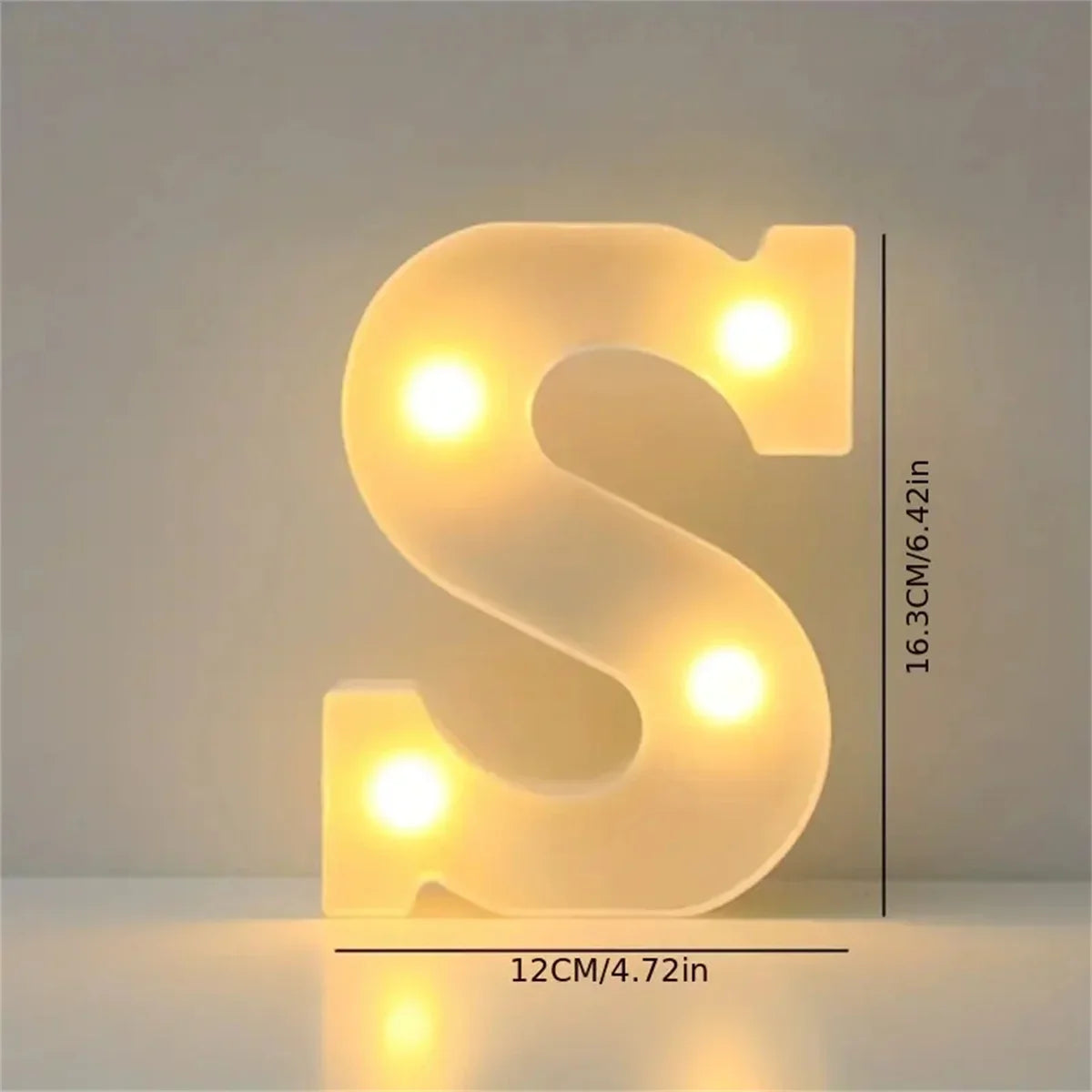 16cm (6.3 in) LED Marquee Letter & Number Light - Battery-Operated Night Lamp for Home, Wedding, Bar & Party Decor