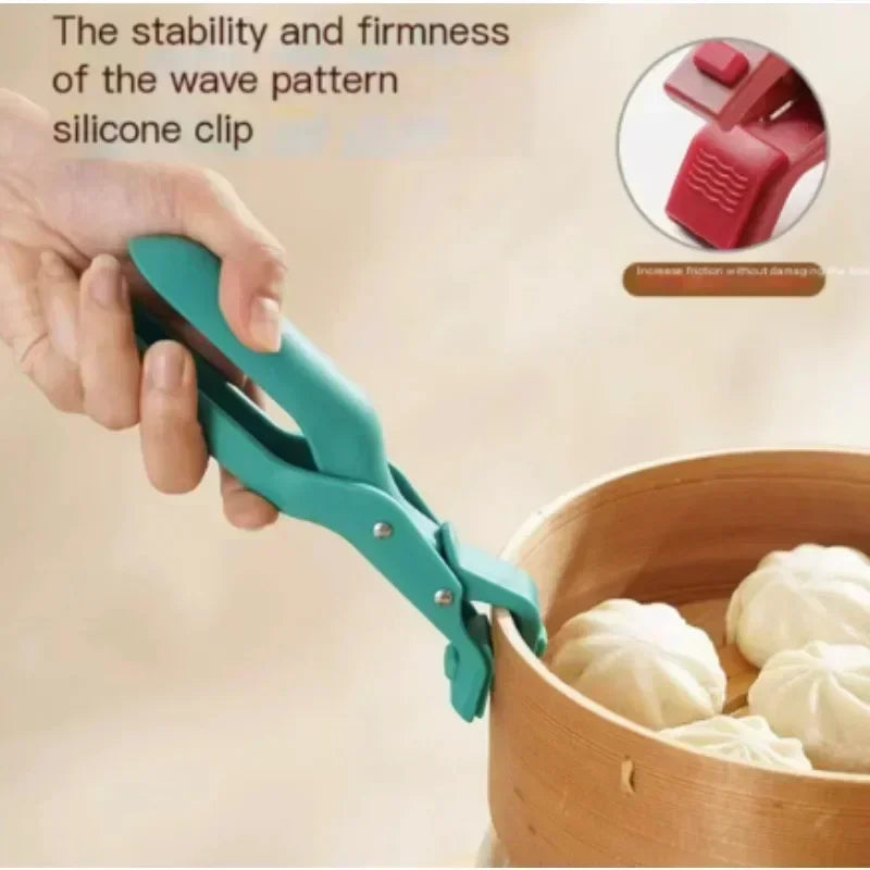 Silicone Anti-Scald Clip & Multi-Use Pot Spoon Rest — Anti-Slip Tray & Bowl Holder