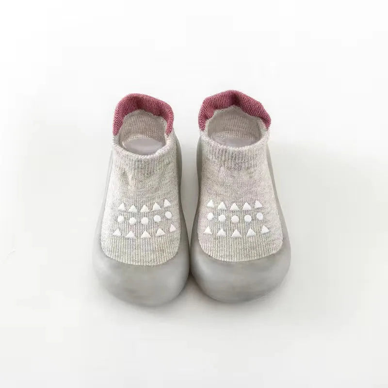 Combed Cotton Anti-Slip Breathable Soft Sole Baby First Walker Shoes Mesh Floor Socks