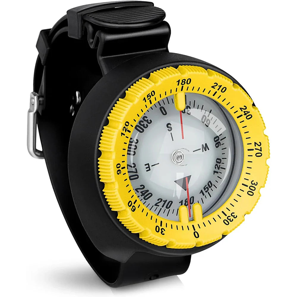 Underwater Diving Compass 50m Waterproof Wrist Compass Luminous for Scuba, Snorkeling & Swimming