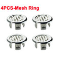 4-Pack Silver Plastic Sink Overflow Rings - Basin Drain Trim Plugs for Kitchen & Bathroom, Fits 22-24mm & 47-48mm