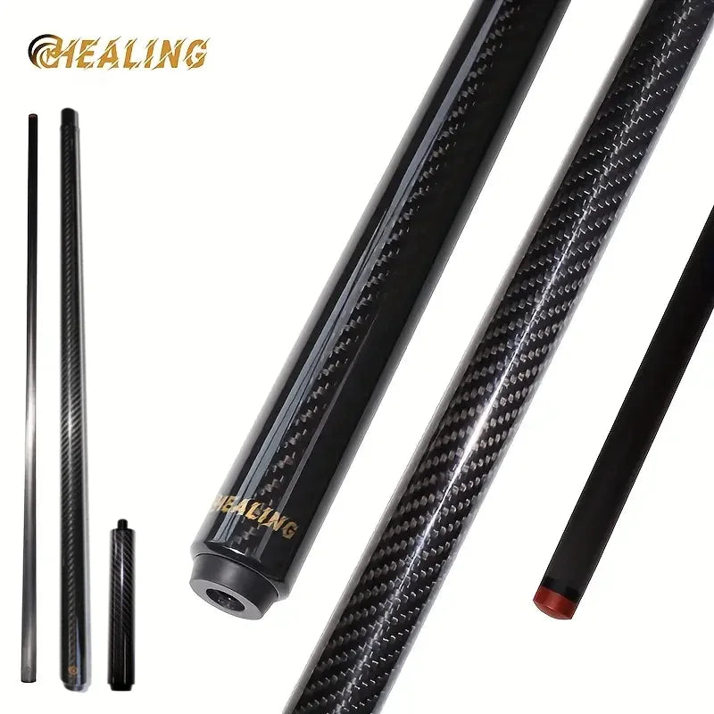 Carbon Fiber Pool Cue with Extension — Customizable Tip 9.5–13.9mm, Multiple Joints & Weights, 58.1in (147.7cm) 1/2 Joint Billiard Cue