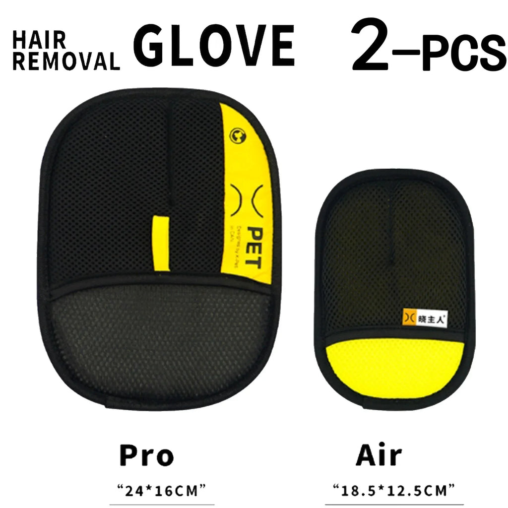 Pet Hair Remover Gloves – Electrostatic Reusable Washable Grooming Glove with 2-in-1 Lint Roller for Cats & Dogs