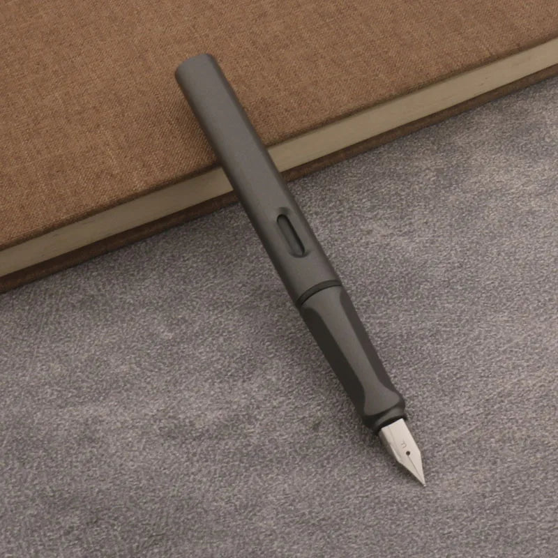 Matte Purple Fountain Pen – Plastic Body with EF/F Stainless Steel Nib, 0.38mm Fine Tip for School & Office