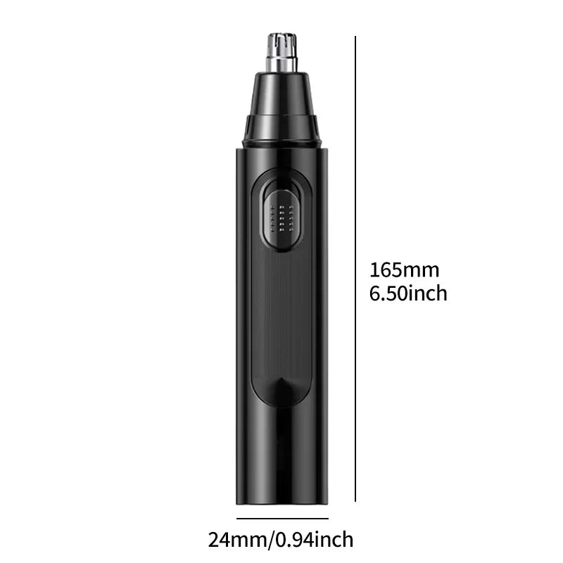 Painless Rechargeable Electric Nose Hair Trimmer for Men & Women – Stainless Steel Dual-Edge, Quiet