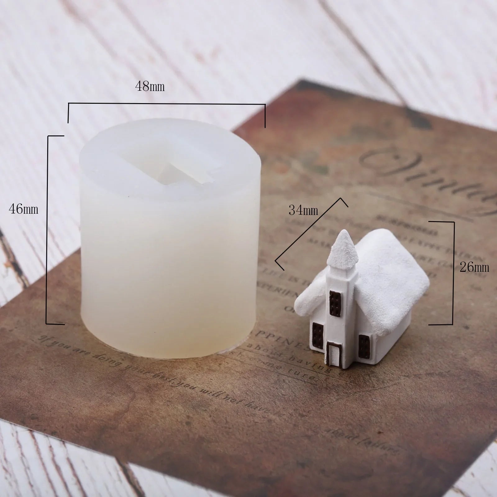 Christmas House Igloo Silicone Mold for Candle Making, Fondant & Chocolate Cake Baking