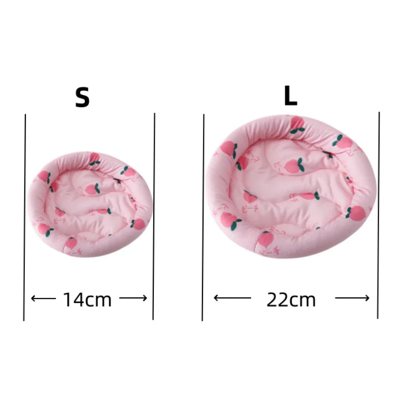 Plush Small Pet Nest Mat for Hamsters & Guinea Pigs - Polar Fleece Bed, S (5.5in/14cm) & L (8.1in/20.5cm)