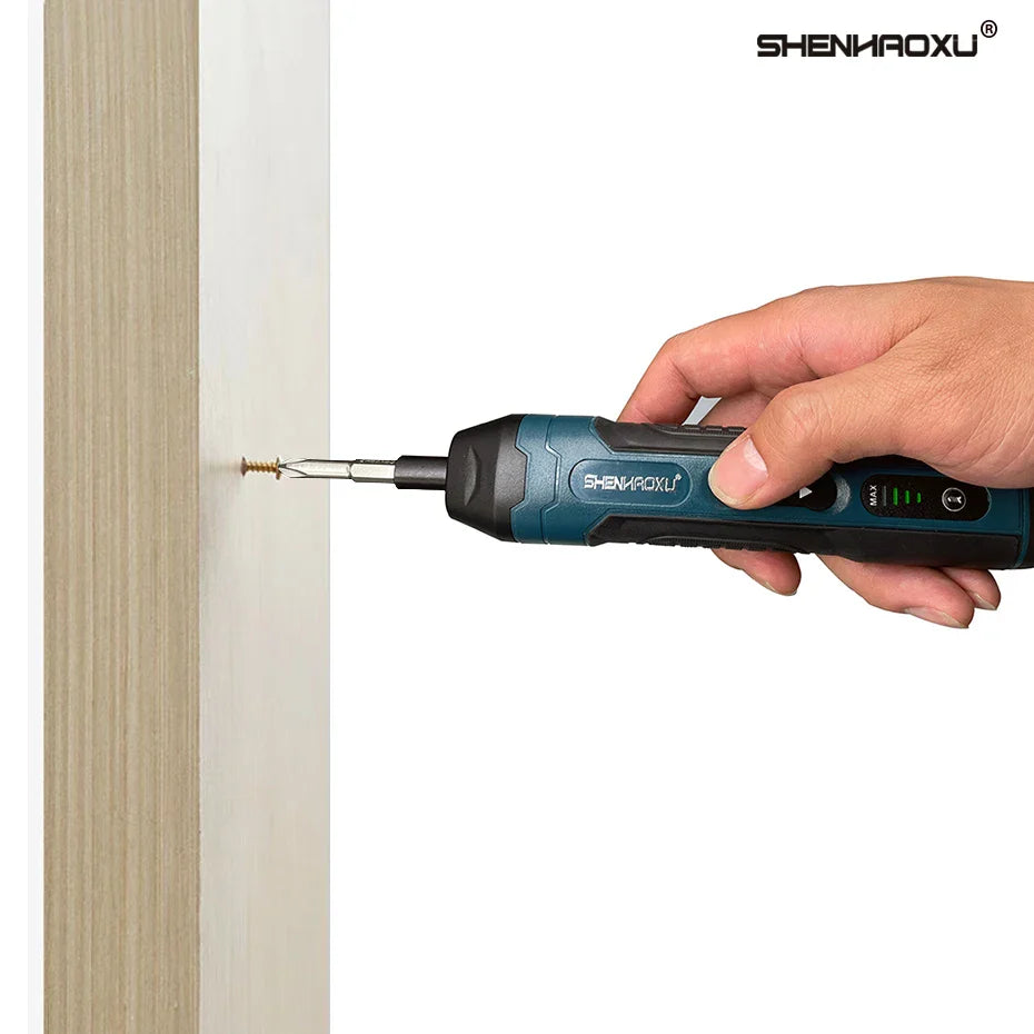 Mini Cordless Electric Screwdriver 3.6V Rechargeable 1300mAh USB-C, Precision Screwdriver with LED & Torque Control, 1/4" (6.35mm) Chuck