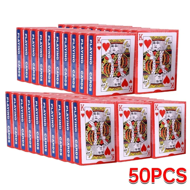 54-Card Standard Poker Deck — 1–100 Pack, 5.7 x 8.7 cm (2.24 x 3.43 in) Playing Cards for Parties & Board Games