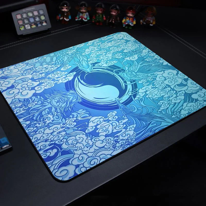 Cute Tiger Small Gaming Mouse Pad with Wrist Rest — Anti-Slip Rubber Desk Mat for Laptops & Keyboards