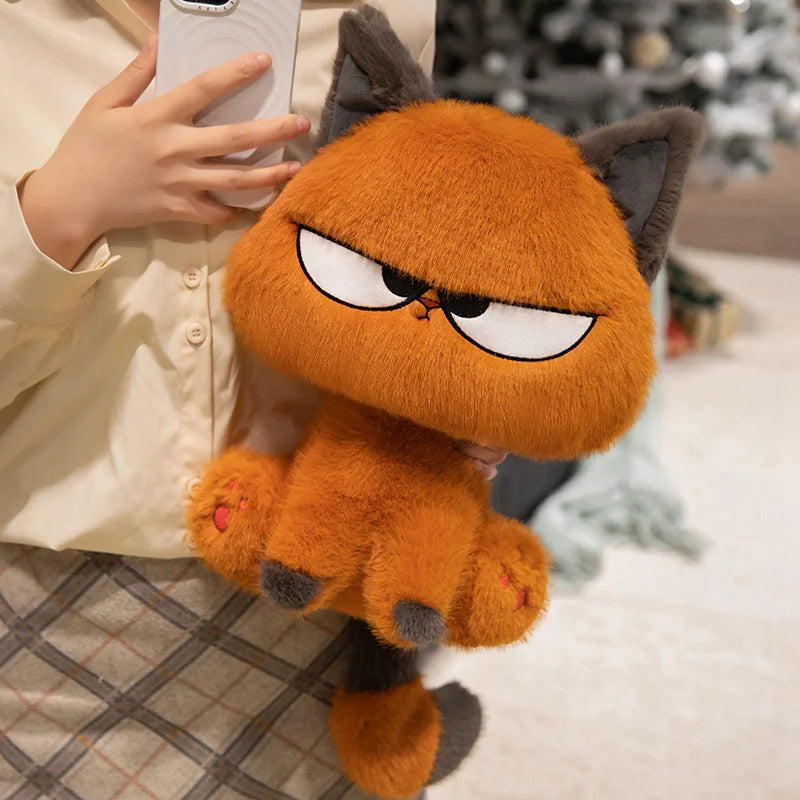 25cm (9.8in) Orange Cat Plush Toy – Kawaii Soft Stuffed Animal Cartoon Doll Gift for Kids