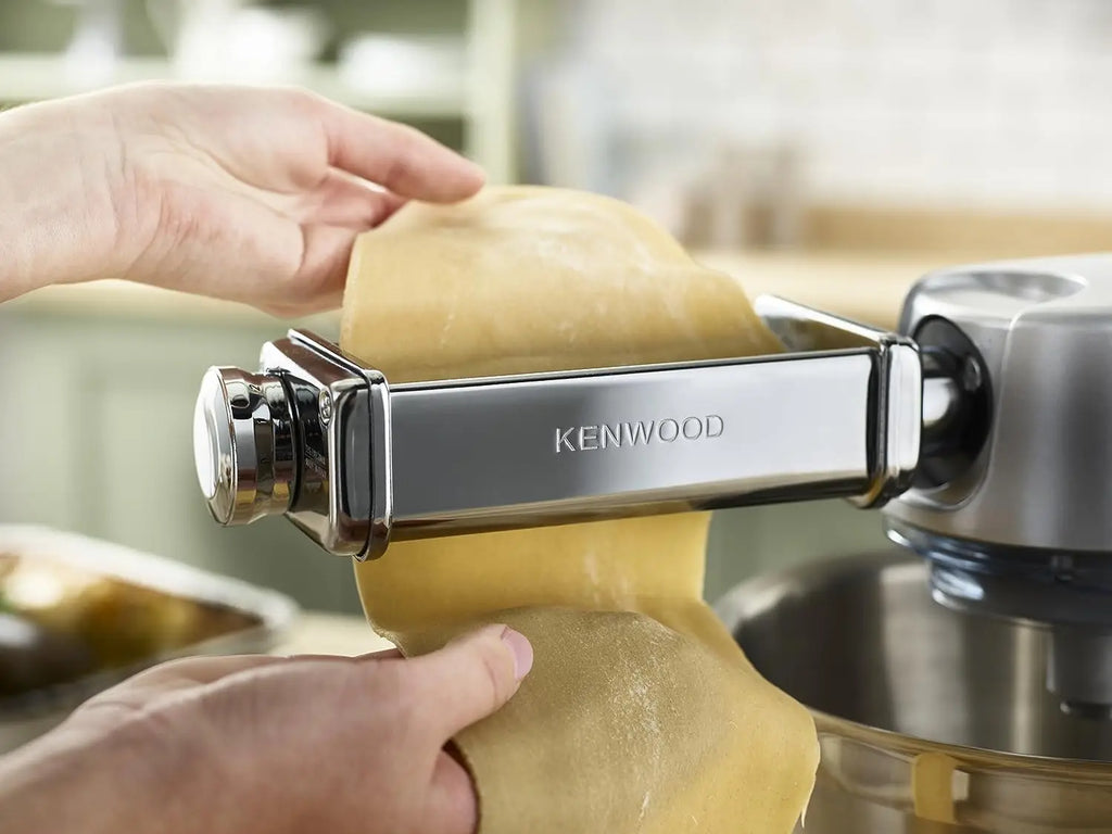 Pasta Cutter & Meat Grinder Attachment Kit for Stand Mixers – Fettuccine 6mm (0.24 in), Stainless Steel Grinder & Sausage Stuffer