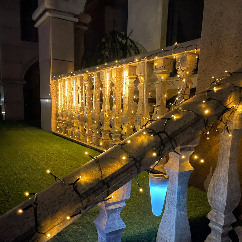 24V Outdoor LED Fairy String Lights – 10m/20m/30m/50m/100m (33ft/66ft/98ft/164ft/328ft) Warm White/White/Multicolor, IP65 Waterproof, 8 Modes