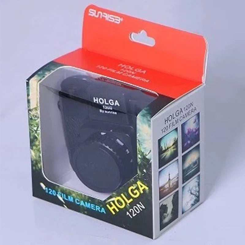 120 Medium Format Retro Lomo Film Camera - Manual Point & Shoot with Flash (Black)