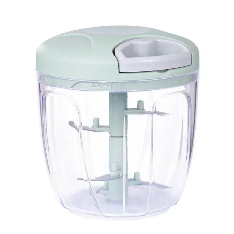 Manual Garlic Press Chopper 500ml/900ml Stainless Steel Blade Garlic Crusher & Onion Cutter