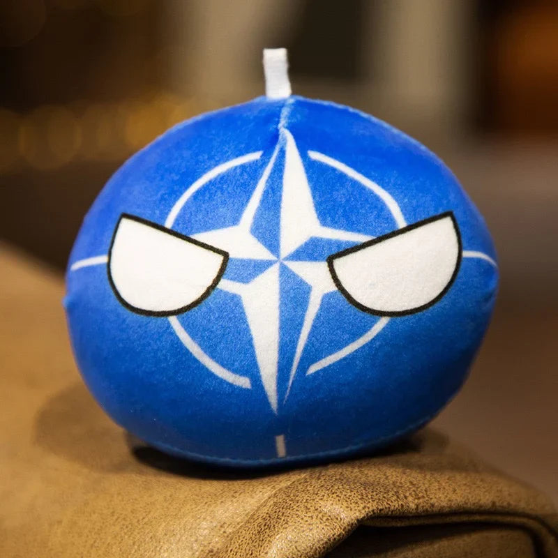 Polandball Countryball Plush Keychain 10 cm (3.9 in) 70 Designs Country Ball Pendant Stuffed Toy for Kids